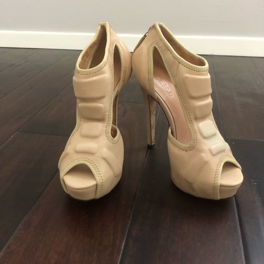 New LAMB Nude Platform Heels